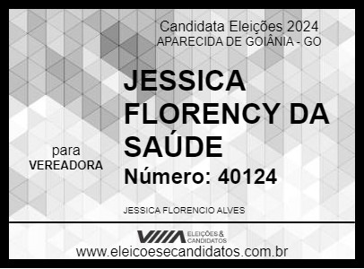 Candidato JESSICA FLORENCY DA SAÚDE 2024 - APARECIDA DE GOIÂNIA - Eleições