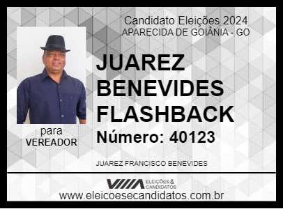 Candidato JUAREZ BENEVIDES FLASHBACK 2024 - APARECIDA DE GOIÂNIA - Eleições