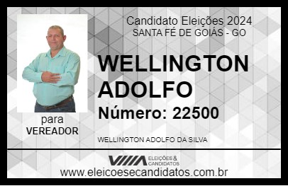 Candidato WELLINGTON ADOLFO 2024 - SANTA FÉ DE GOIÁS - Eleições