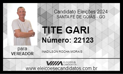 Candidato TITE GARI 2024 - SANTA FÉ DE GOIÁS - Eleições