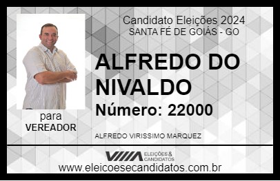 Candidato ALFREDO DO NIVALDO 2024 - SANTA FÉ DE GOIÁS - Eleições