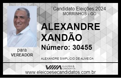 Candidato ALEXANDRE XANDÃO 2024 - MORRINHOS - Eleições