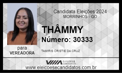 Candidato THÂMMY 2024 - MORRINHOS - Eleições