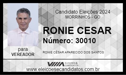 Candidato RONIE CESAR 2024 - MORRINHOS - Eleições