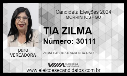 Candidato TIA ZILMA 2024 - MORRINHOS - Eleições