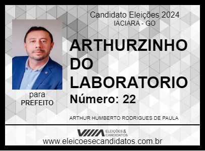 Candidato ARTHURZINHO DO LABORATORIO 2024 - IACIARA - Eleições