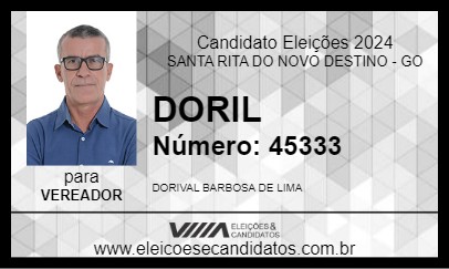 Candidato DORIL 2024 - SANTA RITA DO NOVO DESTINO - Eleições