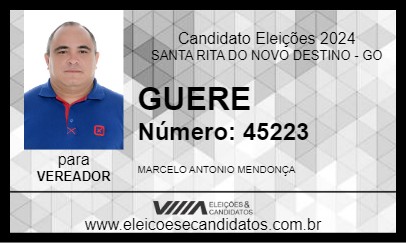 Candidato GUERE 2024 - SANTA RITA DO NOVO DESTINO - Eleições