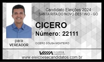 Candidato CICERO 2024 - SANTA RITA DO NOVO DESTINO - Eleições