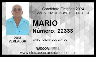 Candidato MARIO 2024 - SANTA RITA DO NOVO DESTINO - Eleições