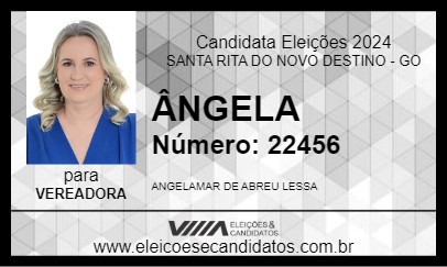 Candidato ÂNGELA  2024 - SANTA RITA DO NOVO DESTINO - Eleições