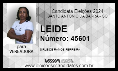 Candidato LEIDE 2024 - SANTO ANTÔNIO DA BARRA - Eleições