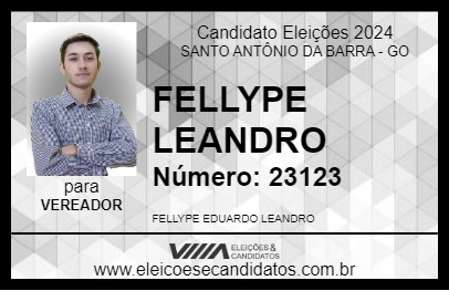 Candidato FELLYPE LEANDRO 2024 - SANTO ANTÔNIO DA BARRA - Eleições