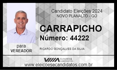 Candidato RICARDO CARRAPICHO 2024 - NOVO PLANALTO - Eleições