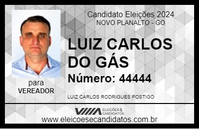 Candidato LUIZ CARLOS DO GÁS 2024 - NOVO PLANALTO - Eleições