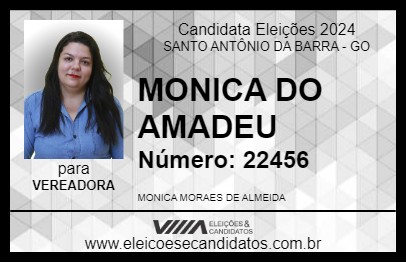 Candidato MONICA DO AMADEU 2024 - SANTO ANTÔNIO DA BARRA - Eleições