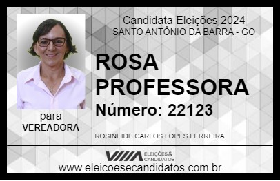 Candidato ROSA PROFESSORA 2024 - SANTO ANTÔNIO DA BARRA - Eleições