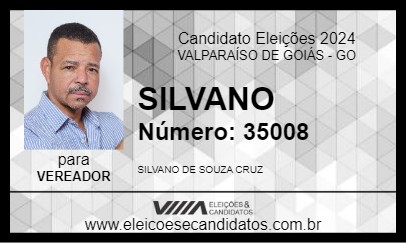 Candidato SILVANO 2024 - VALPARAÍSO DE GOIÁS - Eleições