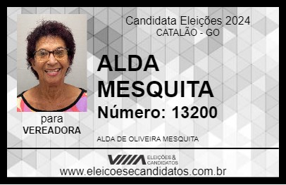 Candidato ALDA MESQUITA 2024 - CATALÃO - Eleições