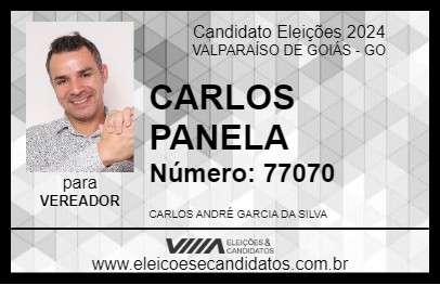 Candidato CARLOS PANELA 2024 - VALPARAÍSO DE GOIÁS - Eleições