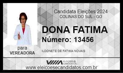 Candidato DONA FATIMA 2024 - COLINAS DO SUL - Eleições