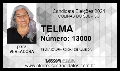 Candidato TELMA 2024 - COLINAS DO SUL - Eleições