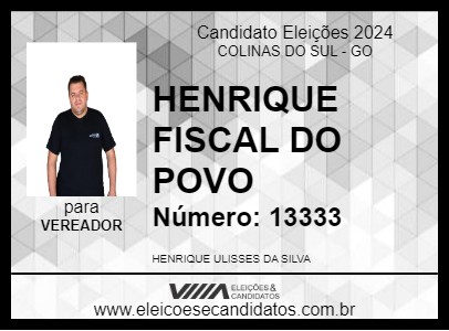 Candidato HENRIQUE FISCAL DO POVO 2024 - COLINAS DO SUL - Eleições