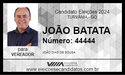 Candidato JOÃO BATATA 2024 - TURVÂNIA - Eleições