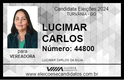 Candidato LUCIMAR CARLOS 2024 - TURVÂNIA - Eleições