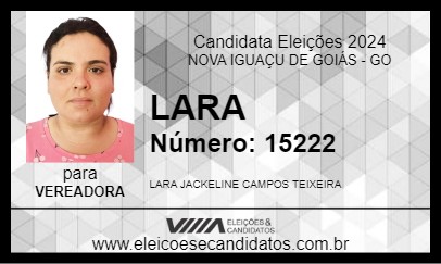 Candidato LARA 2024 - NOVA IGUAÇU DE GOIÁS - Eleições