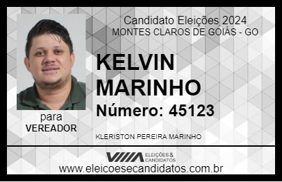 Candidato KELVIN MARINHO 2024 - MONTES CLAROS DE GOIÁS - Eleições