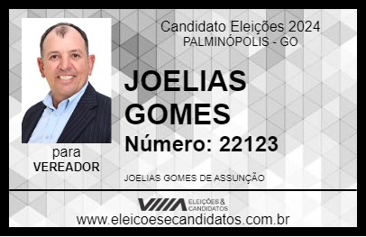 Candidato JOELIAS GOMES 2024 - PALMINÓPOLIS - Eleições