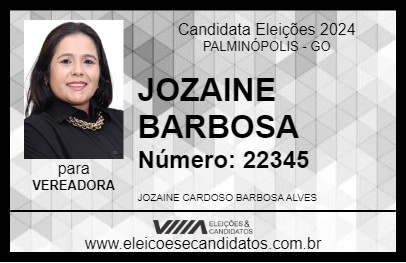 Candidato JOZAINE BARBOSA 2024 - PALMINÓPOLIS - Eleições