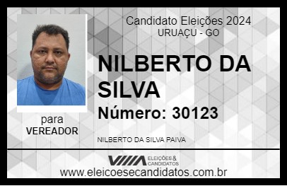 Candidato NILBERTO DA SILVA 2024 - URUAÇU - Eleições