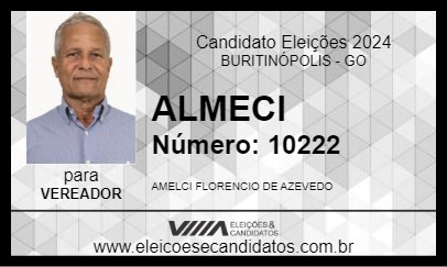 Candidato ALMECI 2024 - BURITINÓPOLIS - Eleições