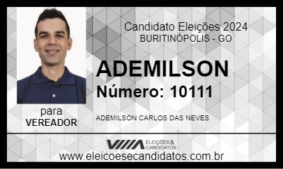 Candidato ADEMILSON 2024 - BURITINÓPOLIS - Eleições