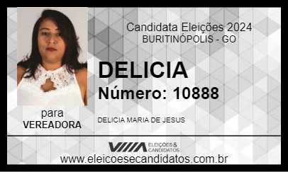 Candidato DELICIA 2024 - BURITINÓPOLIS - Eleições