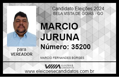 Candidato MARCIO JURUNA 2024 - BELA VISTA DE GOIÁS - Eleições