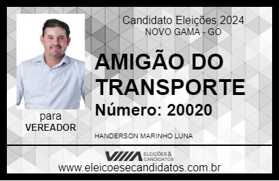 Candidato AMIGÃO DO TRANSPORTE 2024 - NOVO GAMA - Eleições