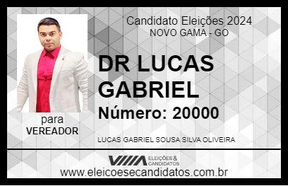 Candidato DR LUCAS GABRIEL 2024 - NOVO GAMA - Eleições