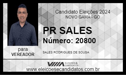 Candidato PR SALES 2024 - NOVO GAMA - Eleições