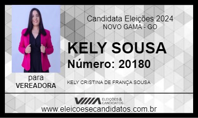 Candidato KELY SOUSA 2024 - NOVO GAMA - Eleições