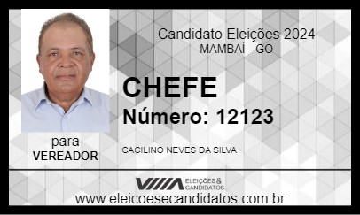 Candidato CHEFE 2024 - MAMBAÍ - Eleições