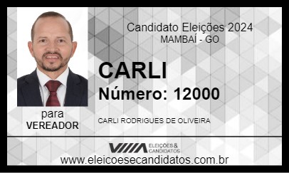 Candidato CARLI COQUINHO 2024 - MAMBAÍ - Eleições