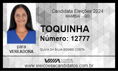 Candidato TOQUINHA 2024 - MAMBAÍ - Eleições