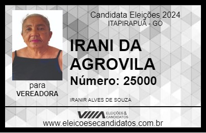 Candidato IRANI DA AGROVILA 2024 - ITAPIRAPUÃ - Eleições