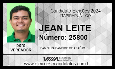 Candidato JEAN LEITE 2024 - ITAPIRAPUÃ - Eleições