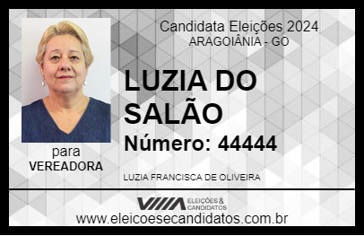 Candidato LUZIA DO SALÃO 2024 - ARAGOIÂNIA - Eleições