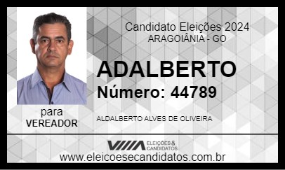 Candidato ADALBERTO 2024 - ARAGOIÂNIA - Eleições