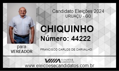 Candidato CHIQUINHO 2024 - URUAÇU - Eleições